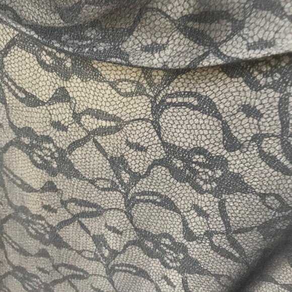 Annie Alexander Silk Lace Print Shirt Blouse Top Neutral Button Graphic Light S - Picture 7 of 12